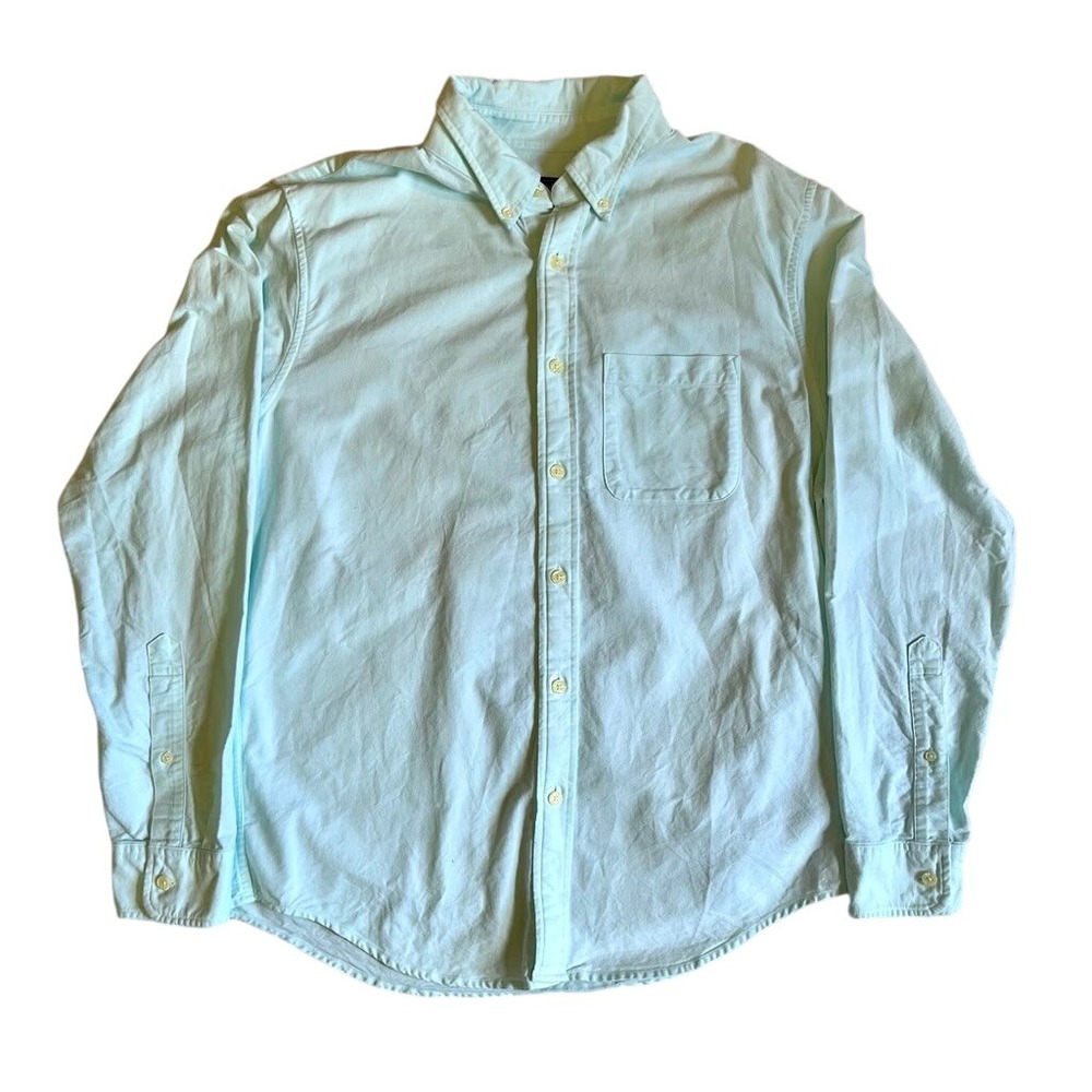 Abercrombie & Fitch Oxford Shirt Mens XL Mint Green Button Down Long Sleeve EUC